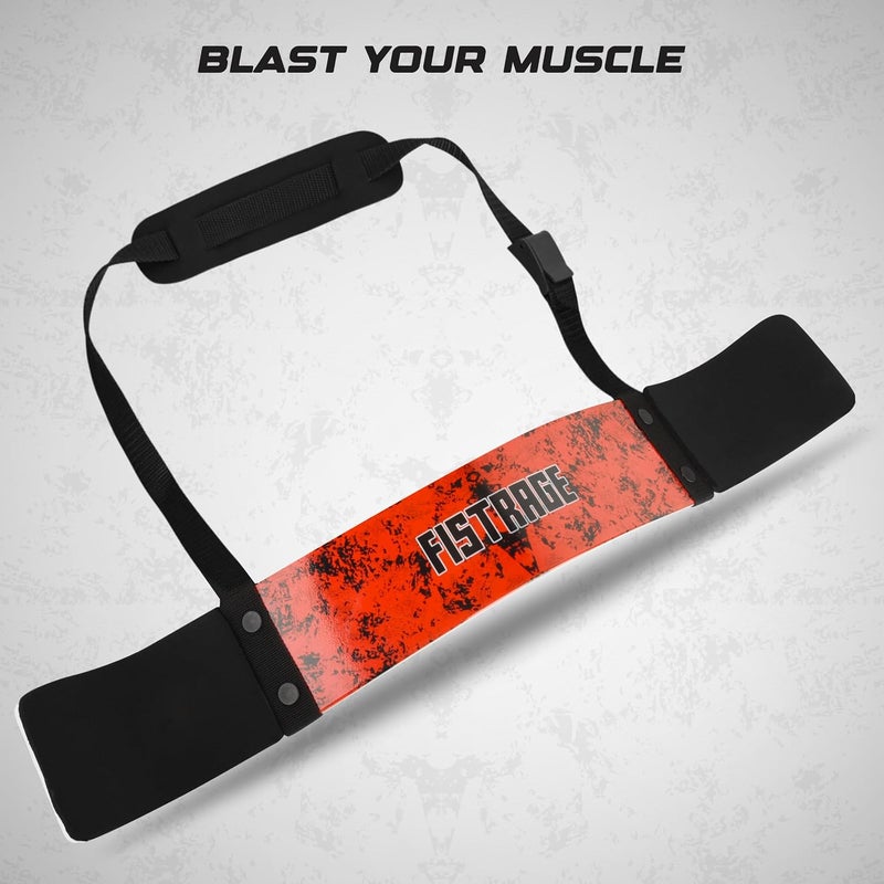 Velo FISTRAGE Arm Blaster for Biceps & Triceps Heavy Duty Aluminum Bicep Curl Isolator with Thick Neck Padding Gym & Home Workout Equipment for Weightlifting and Bodybuilding - Image 2